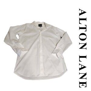 Alton Lane Men’s White Long Sleeve Button Down Shirt NWOT White XL Missing Butto